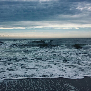 storm at the beach